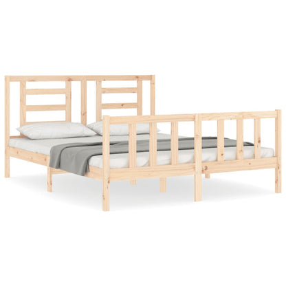 Bed Frame without Mattress King Size Solid Wood Pine