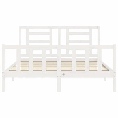 Bed Frame without Mattress White 160x200 cm Solid Wood Pine