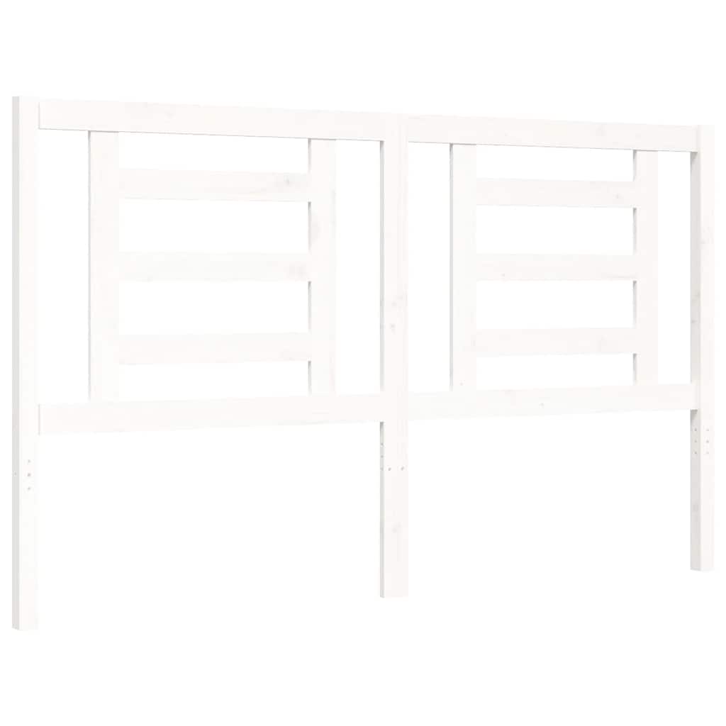Bed Frame without Mattress White 160x200 cm Solid Wood Pine