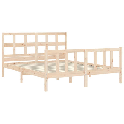 Bed Frame without Mattress 160x200 cm Solid Wood Pine