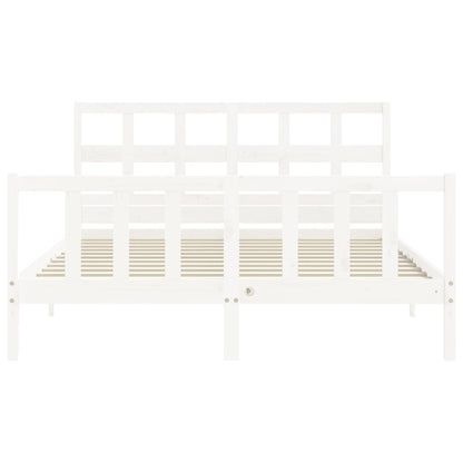 Bed Frame without Mattress White 160x200 cm Solid Wood Pine