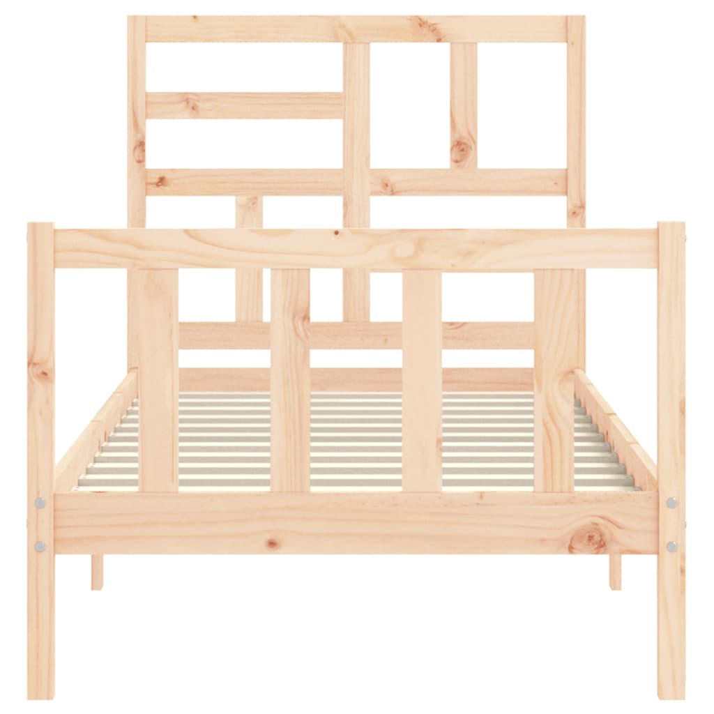 Bed Frame without Mattress Single Solid Wood Pine