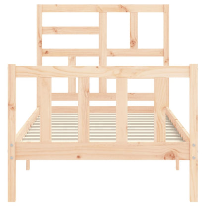 Bed Frame without Mattress Single Solid Wood Pine