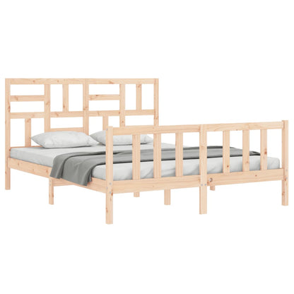 Bed Frame without Mattress King Size Solid Wood Pine