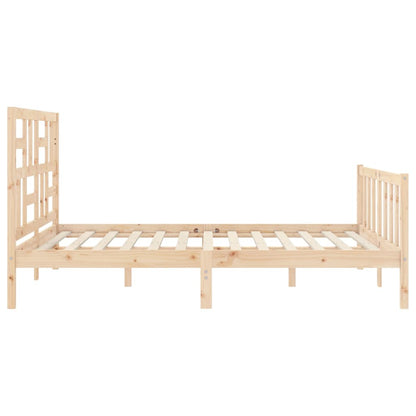Bed Frame without Mattress King Size Solid Wood Pine