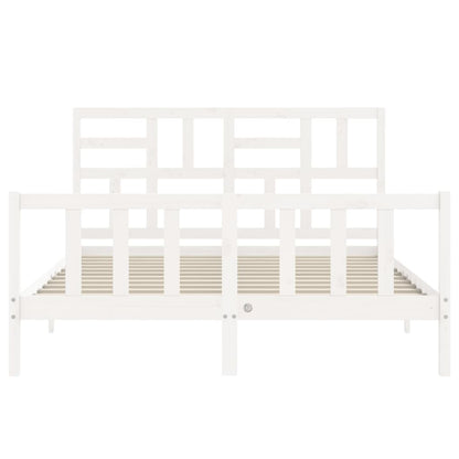 Bed Frame without Mattress White 160x200 cm Solid Wood Pine