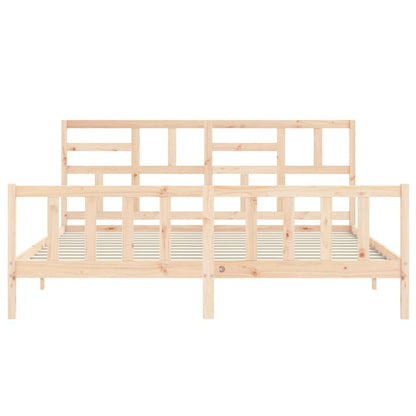 Bed Frame without Mattress Super King Size Solid Wood Pine