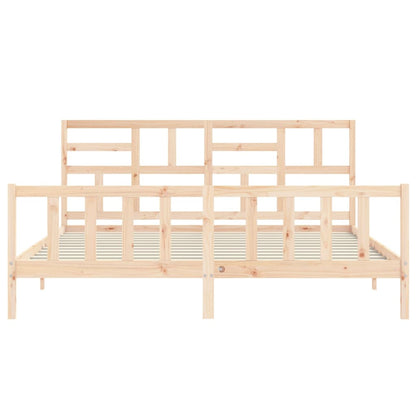Bed Frame without Mattress 200x200 cm Solid Wood Pine