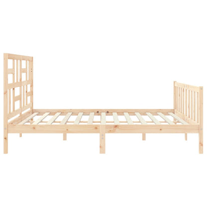 Bed Frame without Mattress 200x200 cm Solid Wood Pine