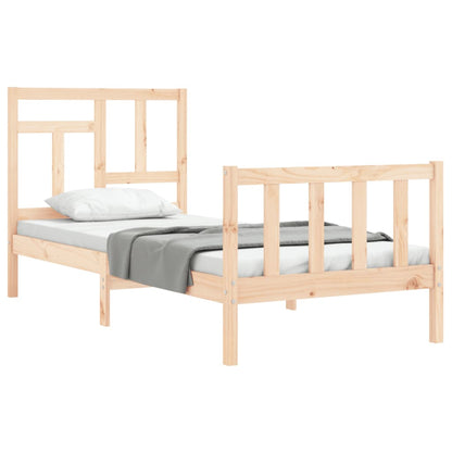 Bed Frame without Mattress 90x200 cm Solid Wood Pine