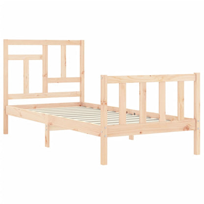 Bed Frame without Mattress 90x200 cm Solid Wood Pine