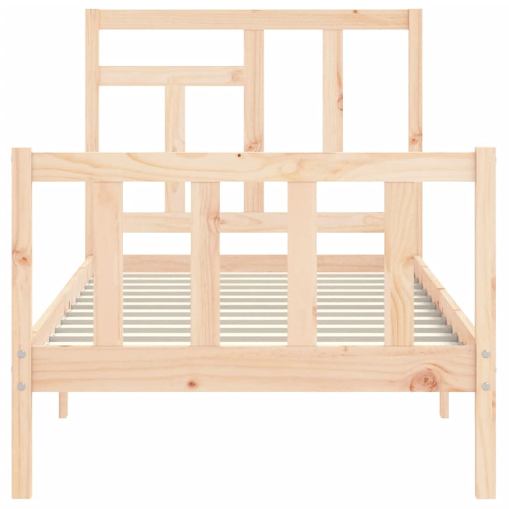 Bed Frame without Mattress 90x200 cm Solid Wood Pine