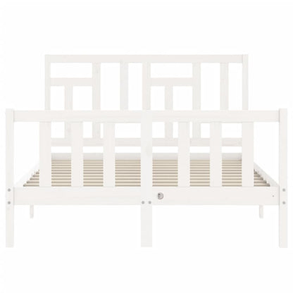 Bed Frame without Mattress White 120x200 cm Solid Wood Pine