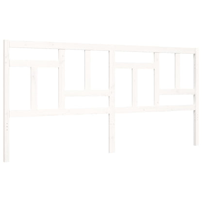 Bed Frame without Mattress White 200x200 cm Solid Wood Pine