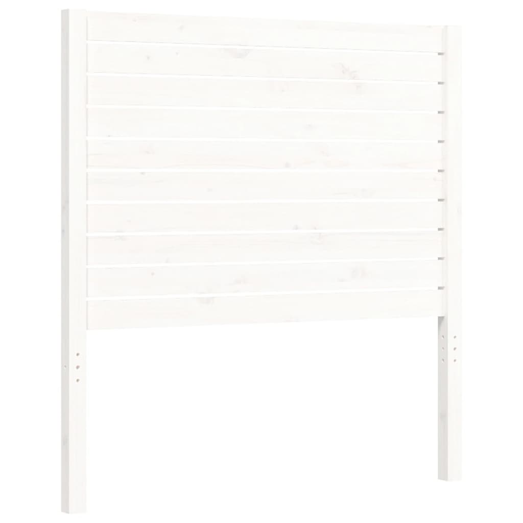 Bed Frame without Mattress White Single Solid Wood Pine
