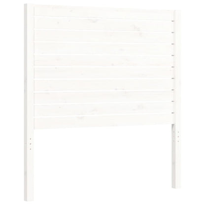 Bed Frame without Mattress White Single Solid Wood Pine