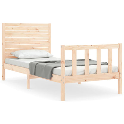 Bed Frame without Mattress 90x200 cm Solid Wood Pine