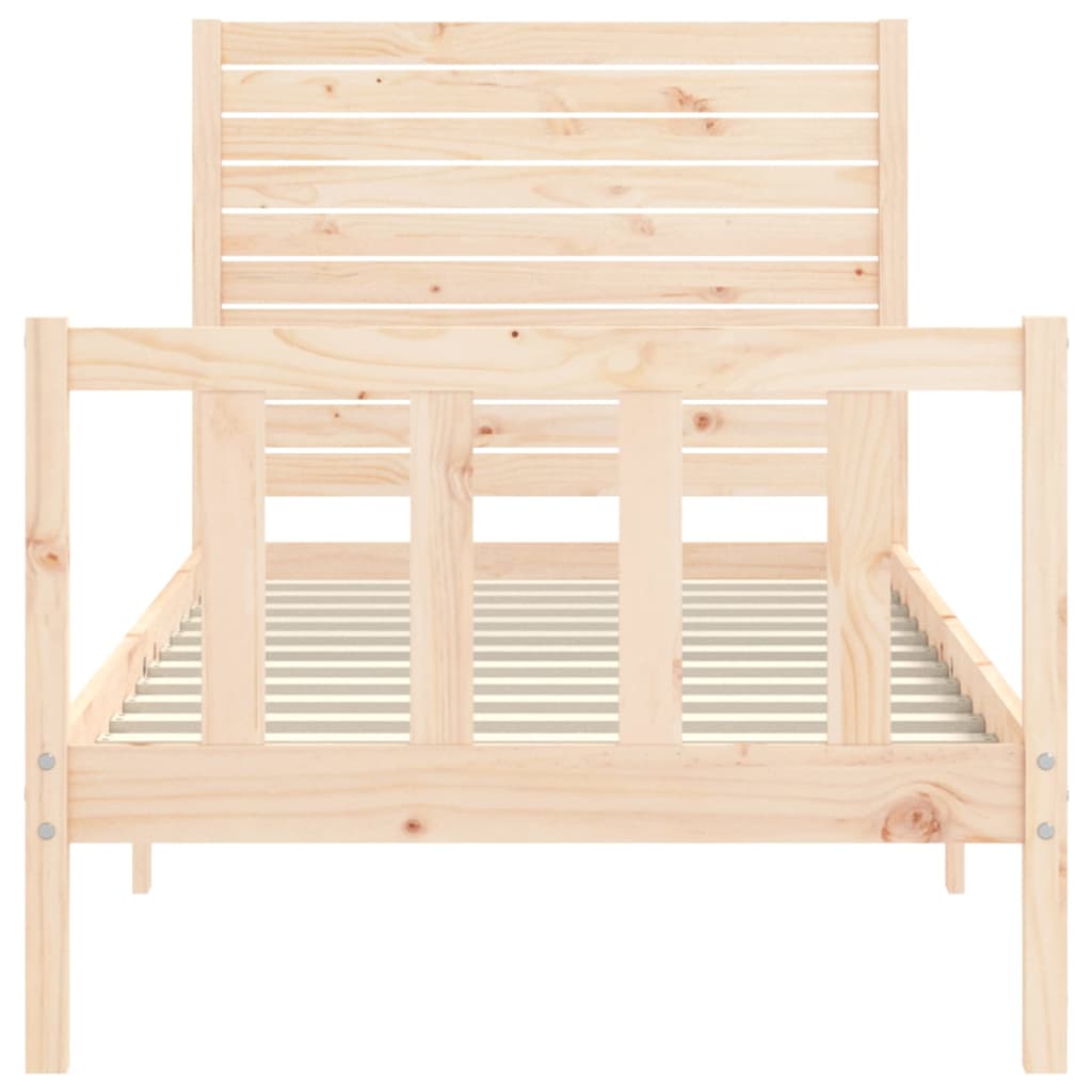 Bed Frame without Mattress 90x200 cm Solid Wood Pine