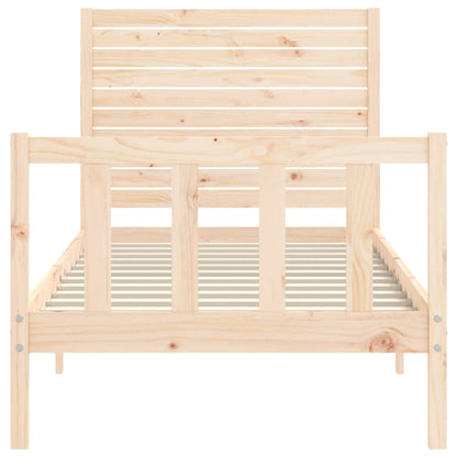 Bed Frame without Mattress 90x200 cm Solid Wood Pine