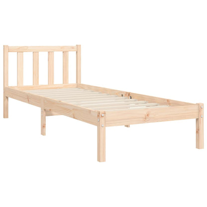 Bed Frame without Mattress 90x200 cm Solid Wood Pine