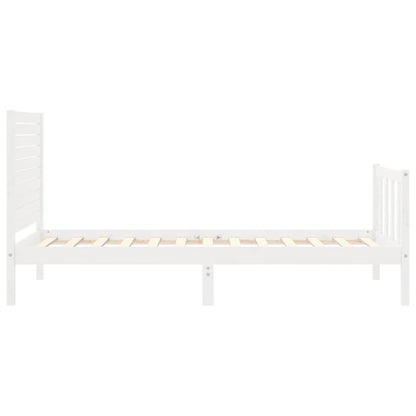 Bed Frame without Mattress White 90x200 cm Solid Wood Pine