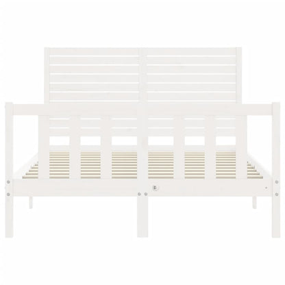 Bed Frame without Mattress White 120x200 cm Solid Wood Pine