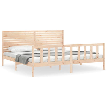 Bed Frame without Mattress 200x200 cm Solid Wood Pine