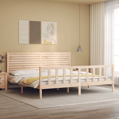 Bed Frame without Mattress 200x200 cm Solid Wood Pine