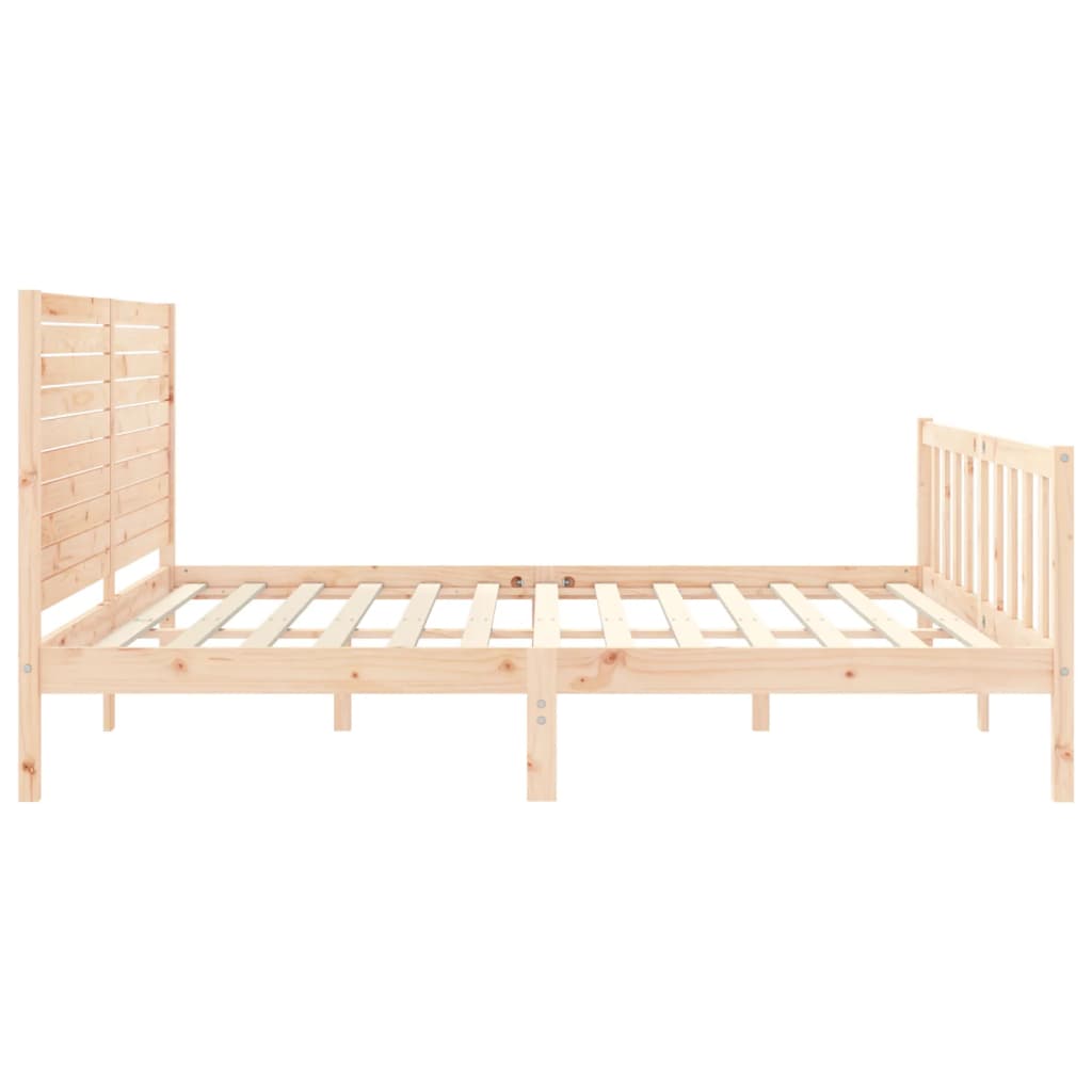 Bed Frame without Mattress 200x200 cm Solid Wood Pine