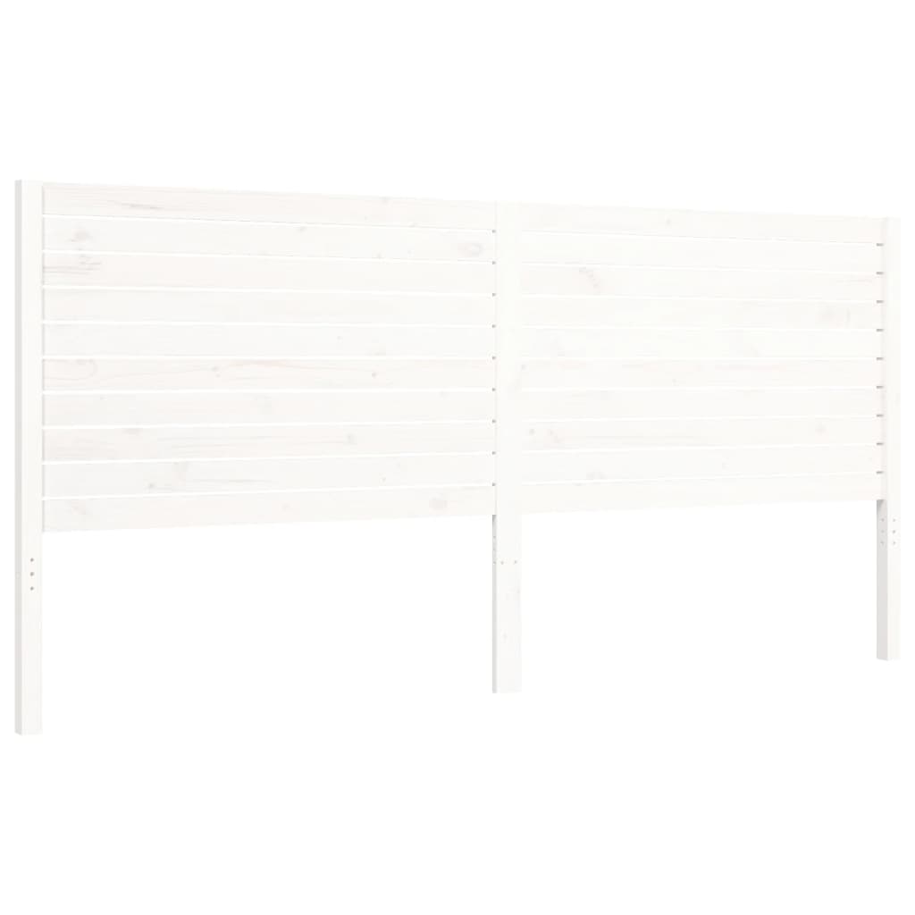 Bed Frame without Mattress White 200x200 cm Solid Wood Pine