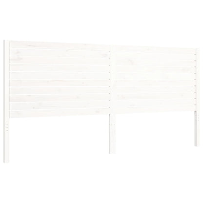 Bed Frame without Mattress White 200x200 cm Solid Wood Pine