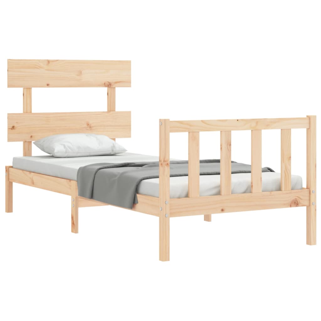 Bed Frame without Mattress Small Single Solid Wood Pine