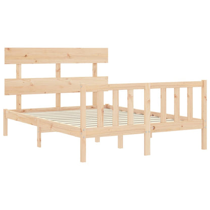Bed Frame without Mattress Small Double Solid Wood Pine