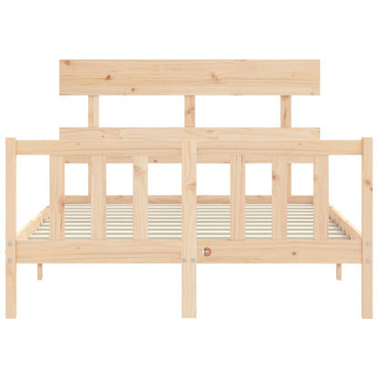 Bed Frame without Mattress Small Double Solid Wood Pine