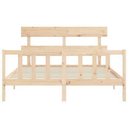 Bed Frame without Mattress King Size Solid Wood Pine