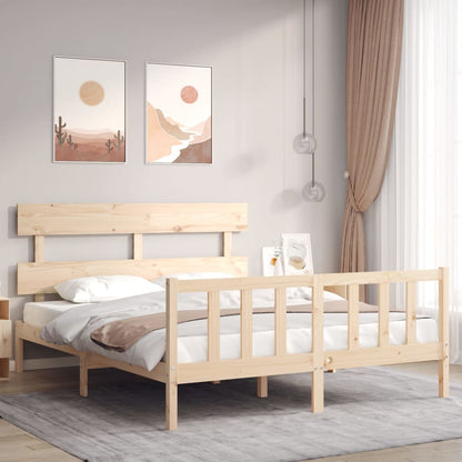 Bed Frame without Mattress 160x200 cm Solid Wood Pine