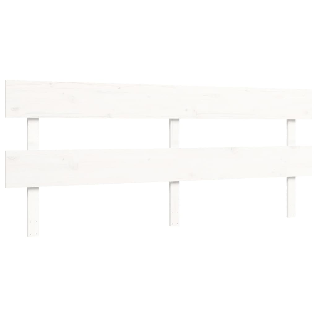 Bed Frame without Mattress White 200x200 cm Solid Wood Pine