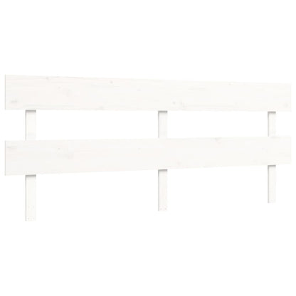Bed Frame without Mattress White 200x200 cm Solid Wood Pine