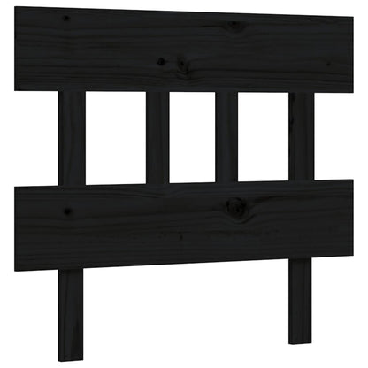 Bed Frame without Mattress Black Small Single Solid Wood Pine