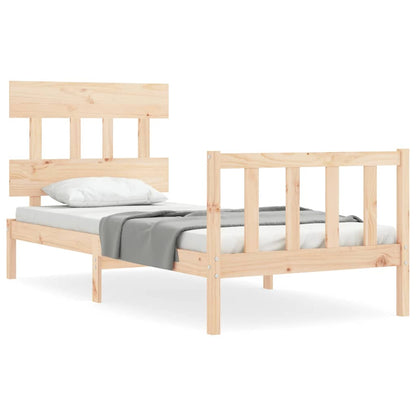 Bed Frame without Mattress Single Solid Wood Pine