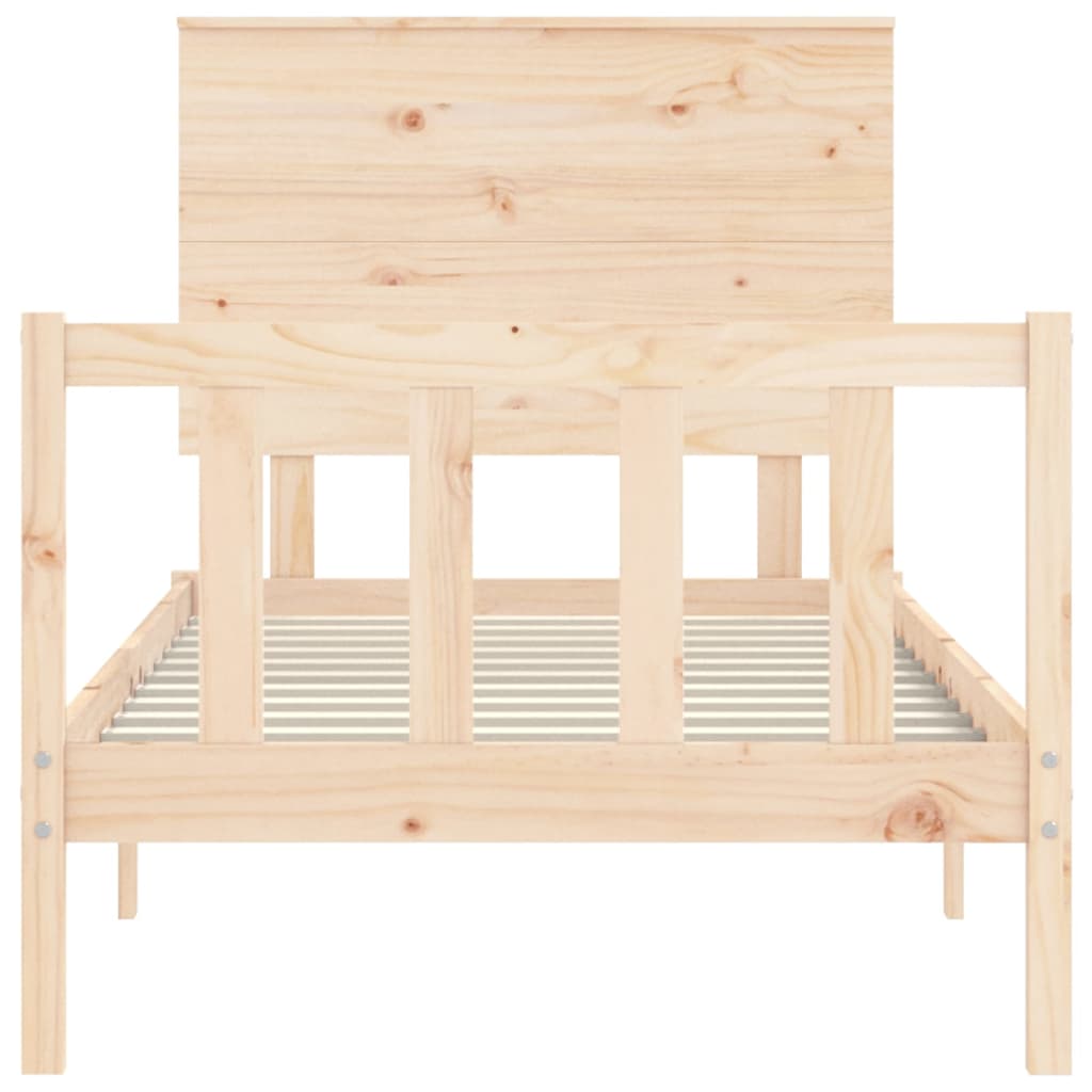 Bed Frame without Mattress Small Single Solid Wood Pine