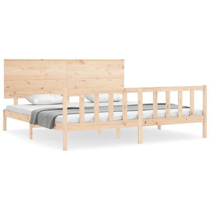 Bed Frame without Mattress 200x200 cm Solid Wood Pine