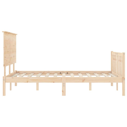 Bed Frame without Mattress 200x200 cm Solid Wood Pine