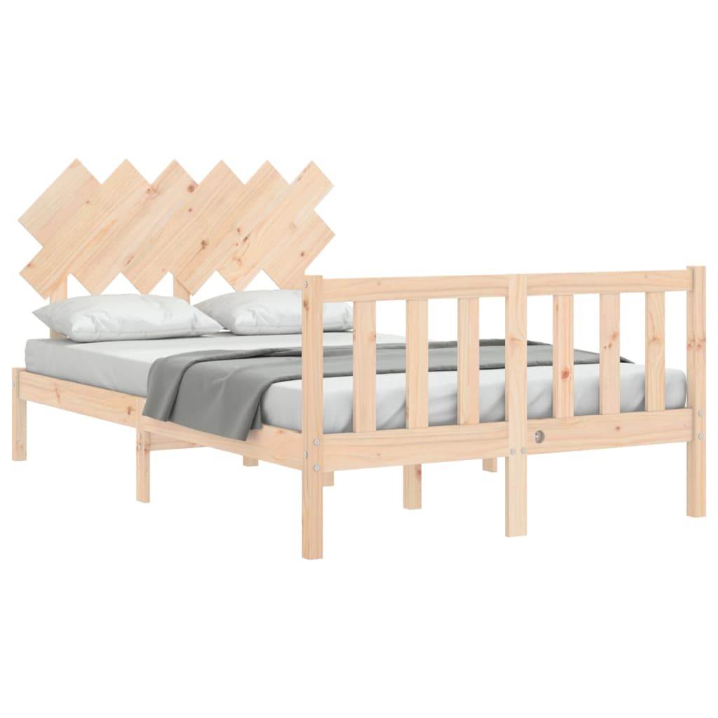 Bed Frame without Mattress Small Double Solid Wood Pine