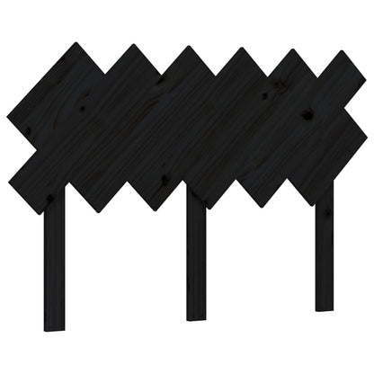 Bed Frame without Mattress Black Double Solid Wood Pine