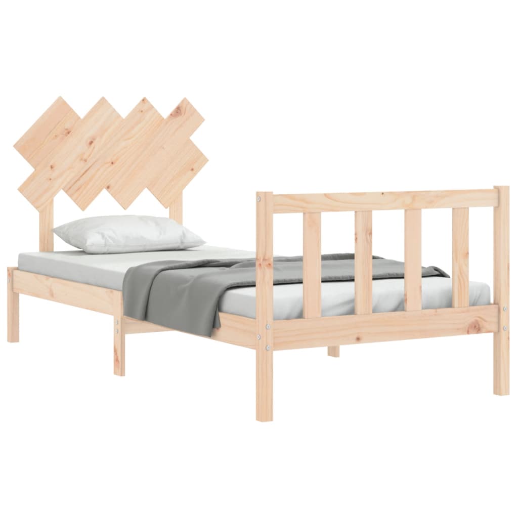 Bed Frame without Mattress 90x200 cm Solid Wood Pine