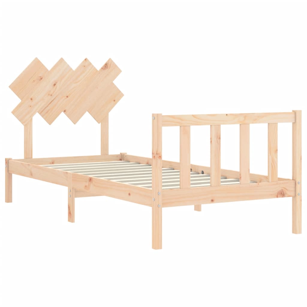 Bed Frame without Mattress 90x200 cm Solid Wood Pine