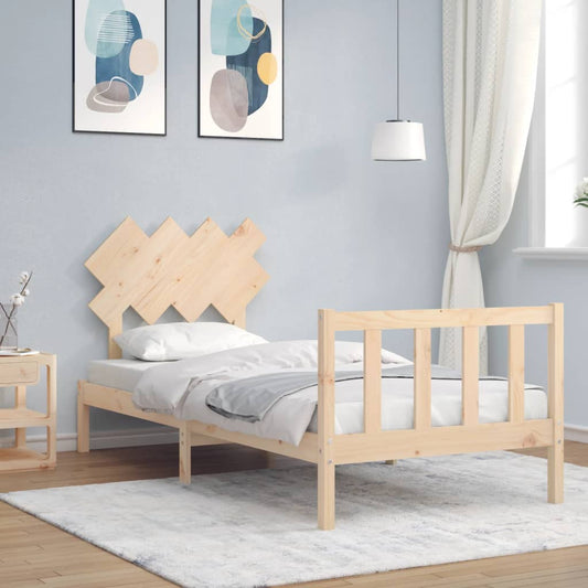 Bed Frame without Mattress 90x200 cm Solid Wood Pine