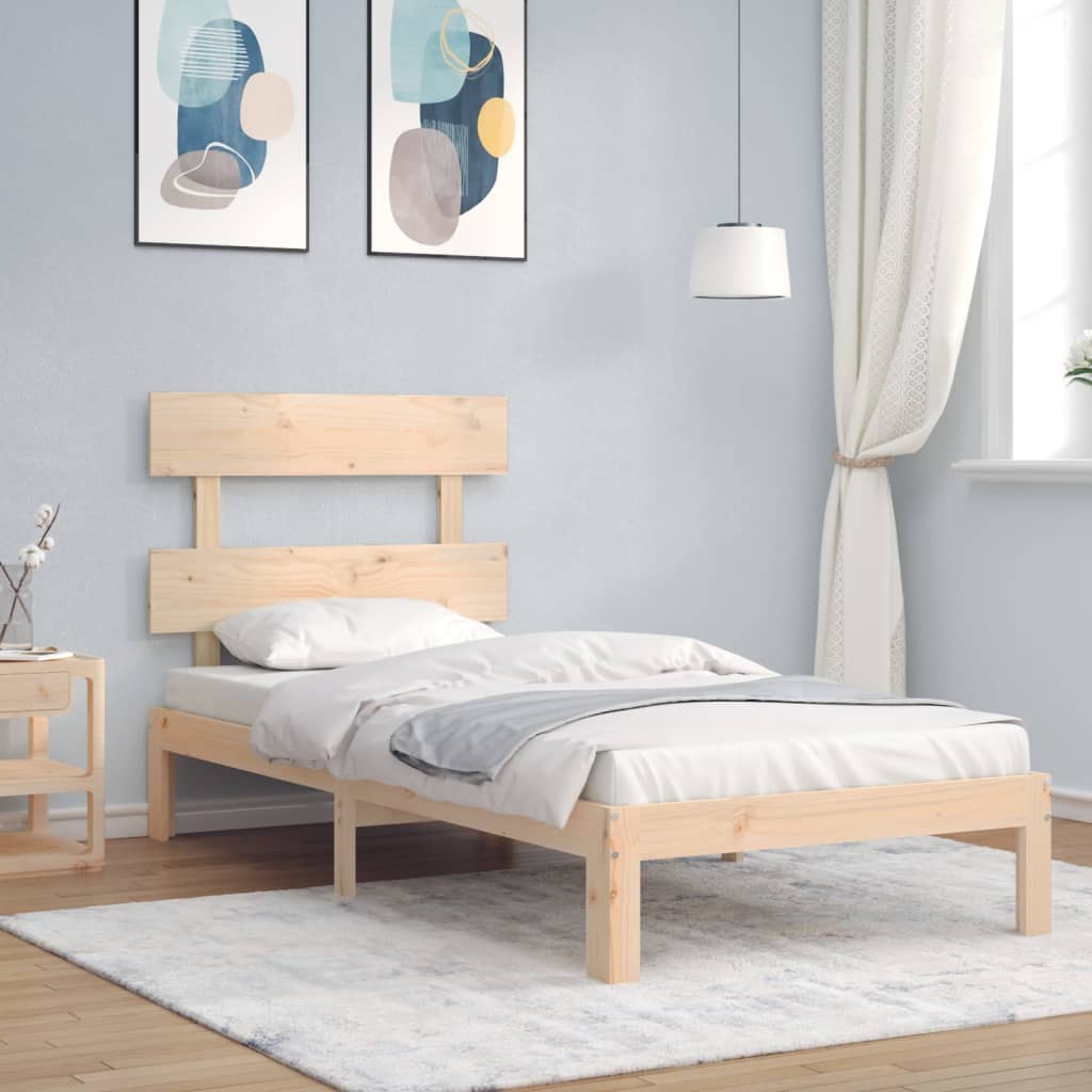 Bed Frame without Mattress Small Single Solid Wood Pine