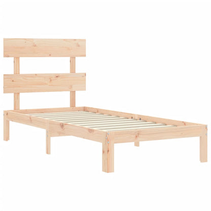Bed Frame without Mattress Single Solid Wood Pine